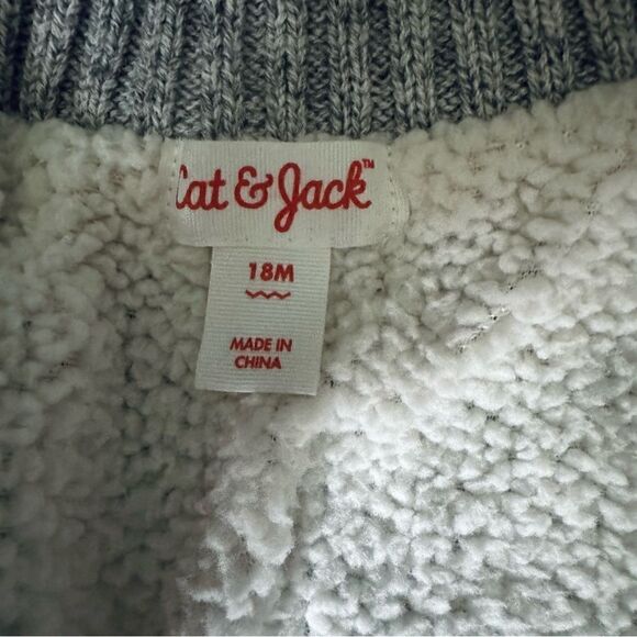 Cat & Jack Red & Black Flannel Shepra Jacket Size 18 Months - Picture 9 of 10